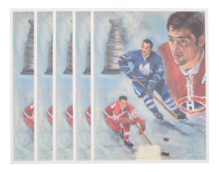 Frank Mahovlich Toronto Maple Leafs Signed Limited-Edition Lithograph Collection of 11