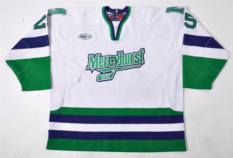 Matt Fennells Mid-to-Late-2000s Mercyhurst College Game-Worn Jersey