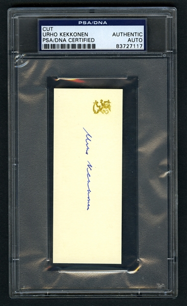 Urho Kekkonen Finland President (1956-82) Signed Cut - PSA/DNA Certified