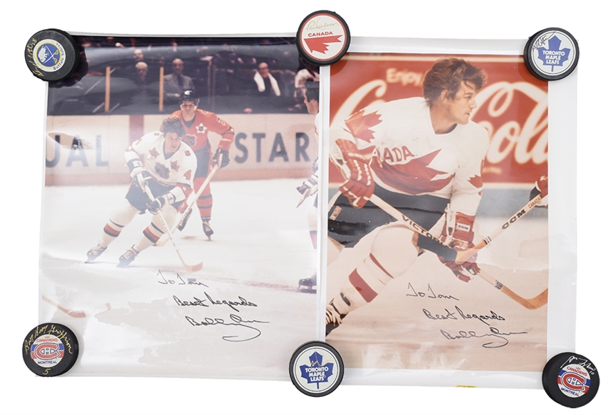 Vintage Signed and Multi-Signed Hockey and Other Sports Autograph Collection with Orr, Tretiak, Lafleur and Others