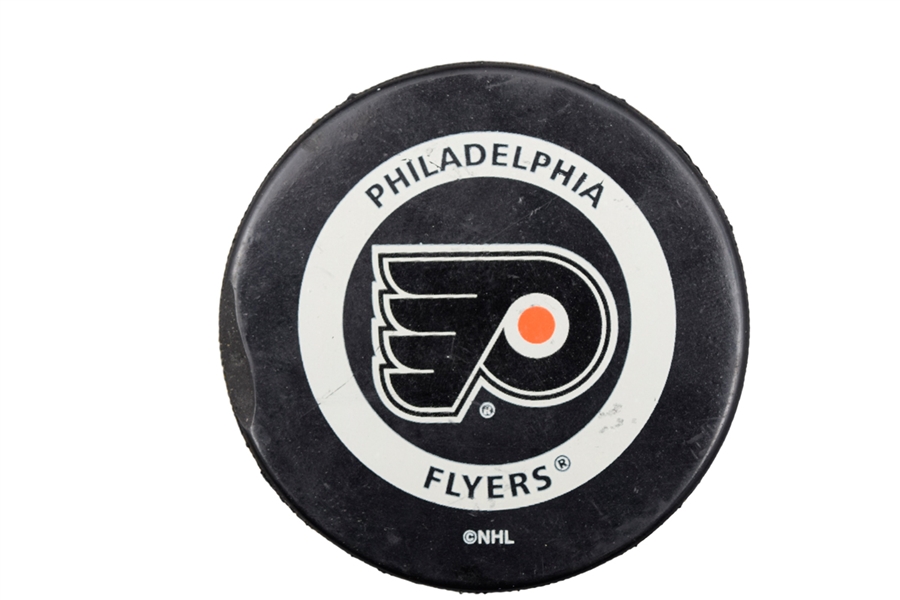 Mark Recchis 2002-03 Philadelphia Flyers Official Goal Puck