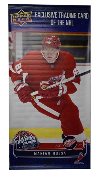 Chris Chelios and Marian Hossa Detroit Red Wings 2009 Winter Classic Upper Deck Banners (2) (53" x 107")