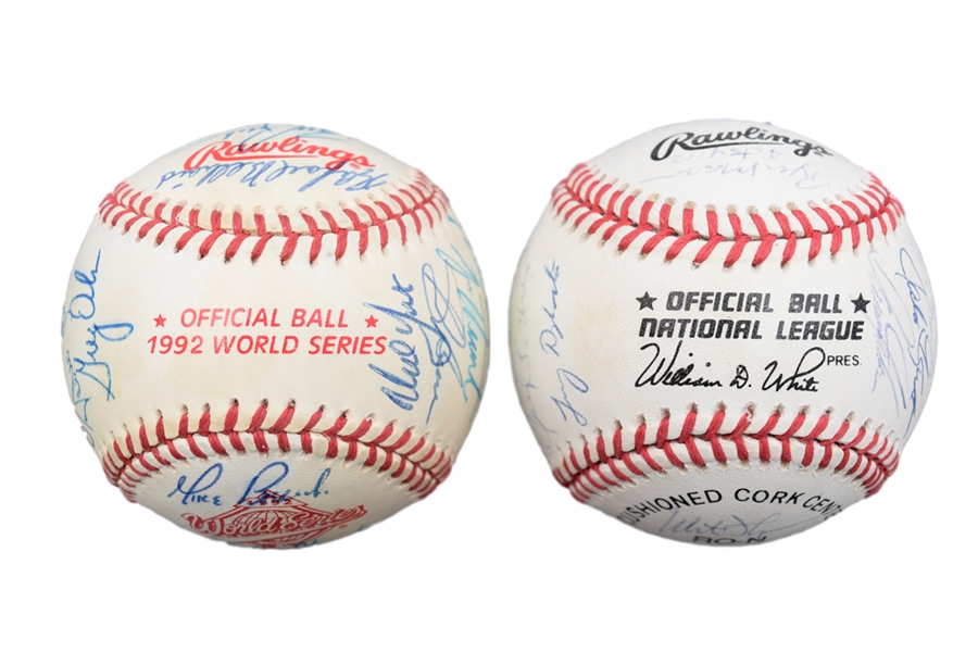 1992 NL Champions Atlanta Braves and 1993 NL Champions Philadelphia Phillies Team-Signed Balls