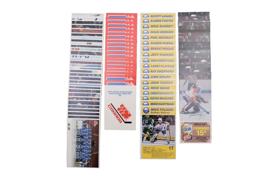 Hockey and Baseball Postcard and Card Sets Including 1983 Team Canada with Lemieux and Yzerman