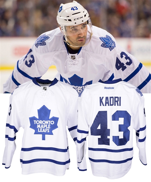 Nazem Kadris 2014-15 Toronto Maple Leafs Game-Worn Jersey with Team COA 