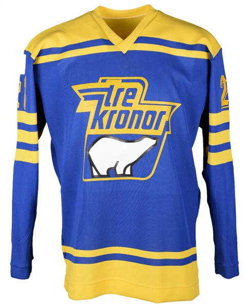 Labraaten, Jonsson and Fors Late-1980s Team Sweden National Team Game-Worn Jerseys