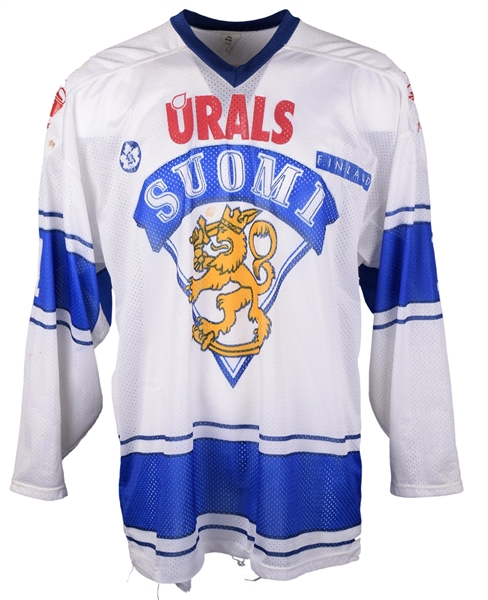 Ari Sulanders and Mika Viitaharjus Finland National Team Game-Worn Jerseys