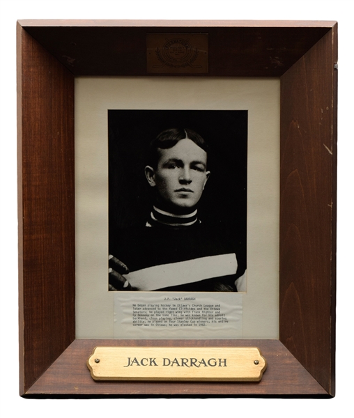 Ottawa Senators 1910s/1920s Greats International Hockey Hall of Fame Display Plaque Collection of 4 with Darragh, Denneny and Stuart