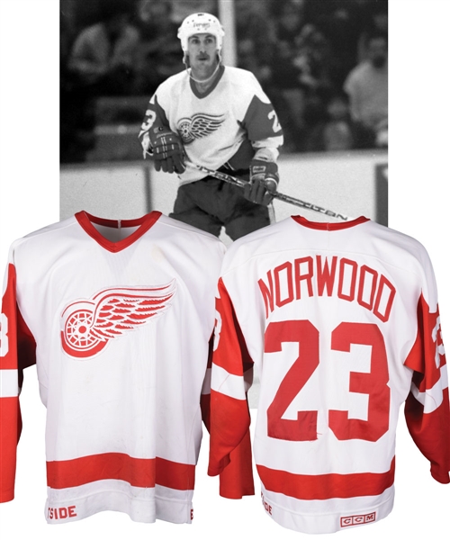 Lee Norwoods Late-1980s Detroit Red Wings Game-Worn Jersey
