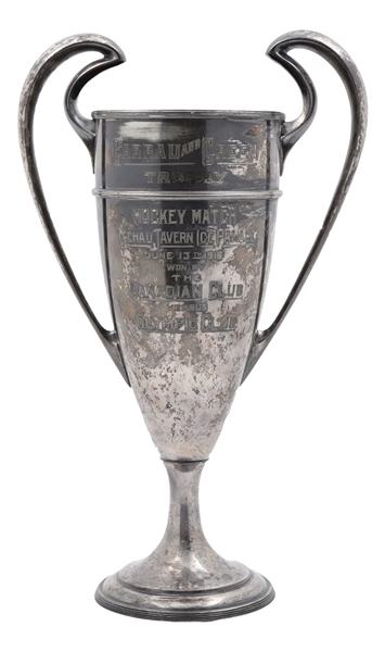 Vintage 1916 Canadian Club vs Olympic Club Hockey Trophy (16")