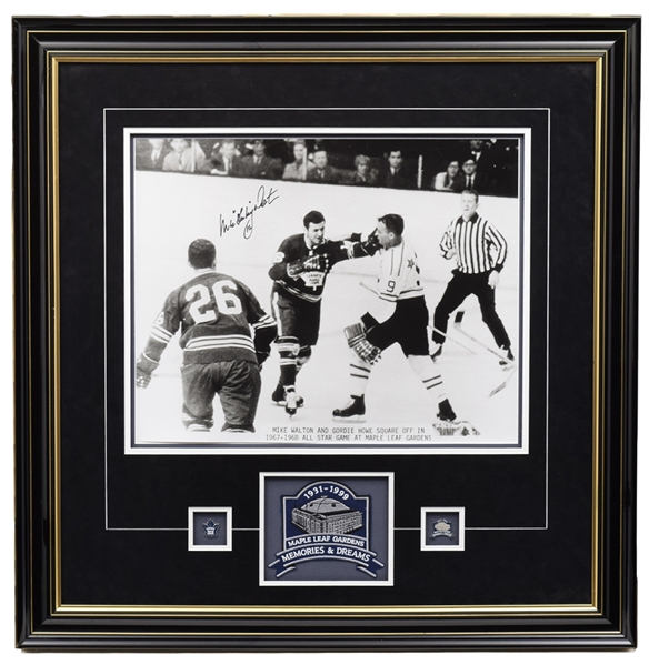 Toronto Maple Leafs Signed and Multi-Signed Framed Display Collection of 3 with Bower, Stanley, Baun and Others
