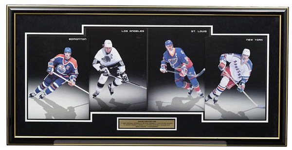 Wayne Gretzky "Rookie to Retirement" and "Final Game at Maple Leaf Gardens" Framed Displays