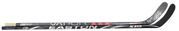 Erik Johnsons St. Louis Blues and Simon Gagnes Philadelphia Flyers Signed Game-Used Sticks