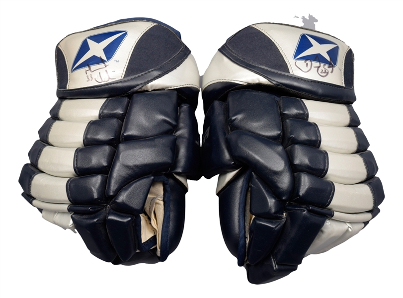 Daniel and Henrik Sedins Early-2000s Vancouver Canucks Signed Game-Used Jofa Gloves