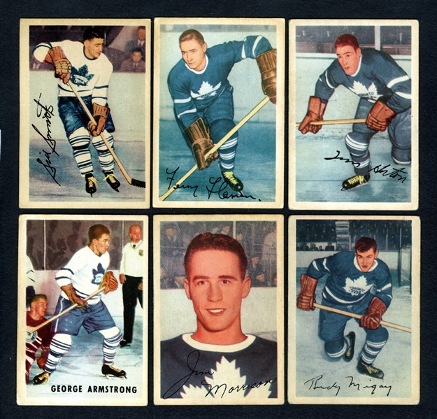 1953-54 Parkhurst Hockey Card Collection of 19 with Harvey, Geoffrion and Horton