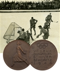 Julius "Pete" Leichnitzs 1948 St. Moritz Winter Olympics Participation Medal in Original Presentation Box with LOA