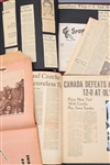 Julius "Pete" Leichnitzs 1948 RCAF Flyers Olympic Hockey Champions Scrapbook Collection of 3 with LOA