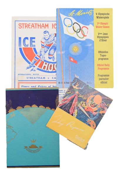 Julius "Pete" Leichnitzs 1948 RCAF Flyers Hockey Program and Memorabilia Collection