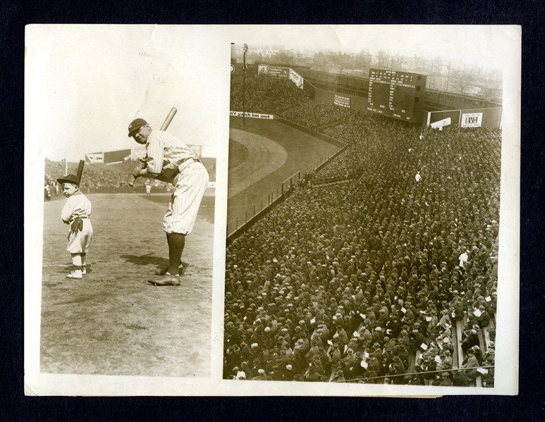 Babe Ruth 1923 New York Yankees Wire Photo - Opening of the New Yankee Stadium (6" x 8")