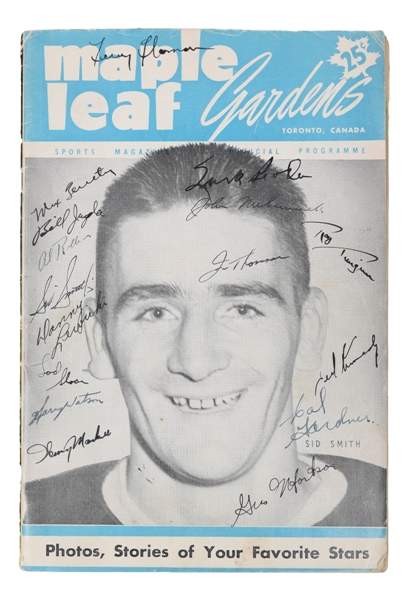 Toronto Maple Leafs 1950-51 Stanley Cup Champions Team-Signed Program by 16 with 5 Deceased HOFers