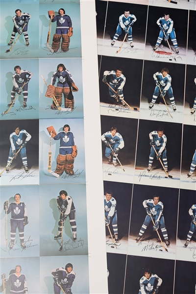 Toronto Maple Leafs 1972-73 and 1973-74 Uncut Postcard Sheets
