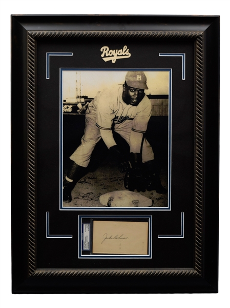 Jackie Robinson Montreal Royals Signed Framed Display with PSA/DNA Certified Signature (28” x 20 3/4")