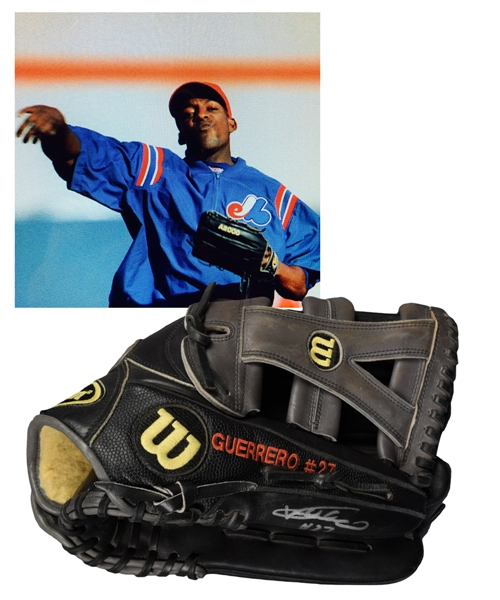 Vladimir Guerreros Circa 1997 Montreal Expos Signed Wilson Game-Used Glove