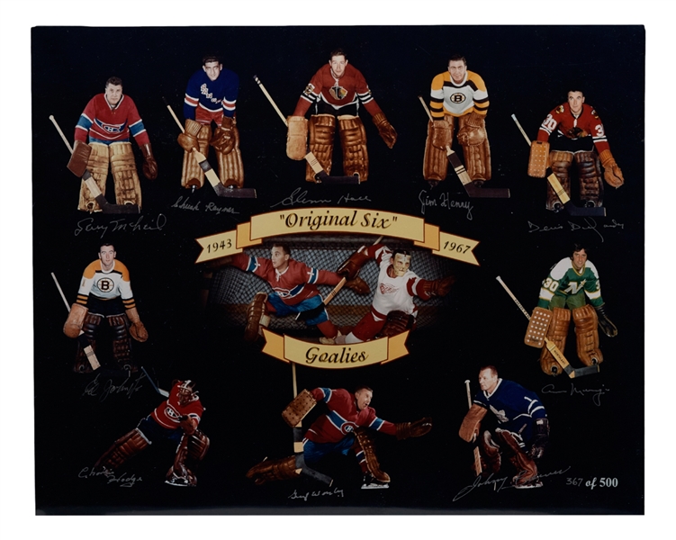 "Original Six Goalies" Multi-Signed Limited-Edition Photo #367/500 (16" x 20")