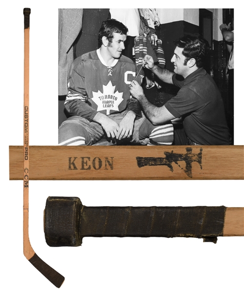 Dave Keons 1971-72 Toronto Maple Leafs Team-Signed CCM Game-Used Stick