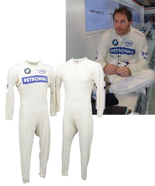 Jacques Villeneuves Formula One Career Nomex Race Underwear Collection of 6