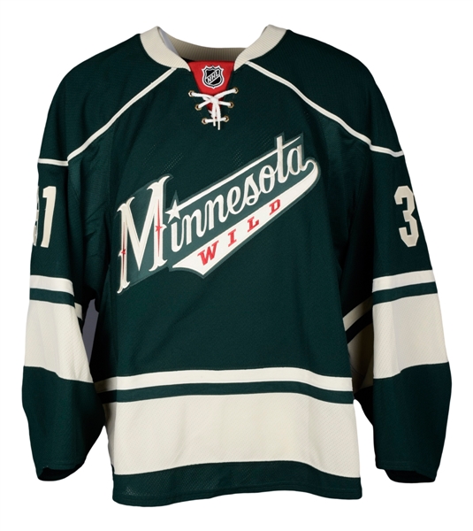 Matt Hacketts 2011-12 Minnesota Wild Game-Worn Rookie Season Third Jersey