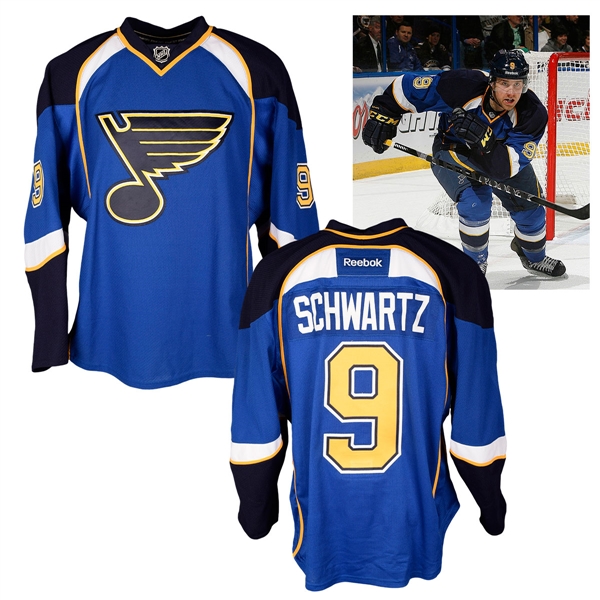 Jaden Schwartzs 2012-13 St. Louis Blues Game-Worn Rookie Season Jersey 