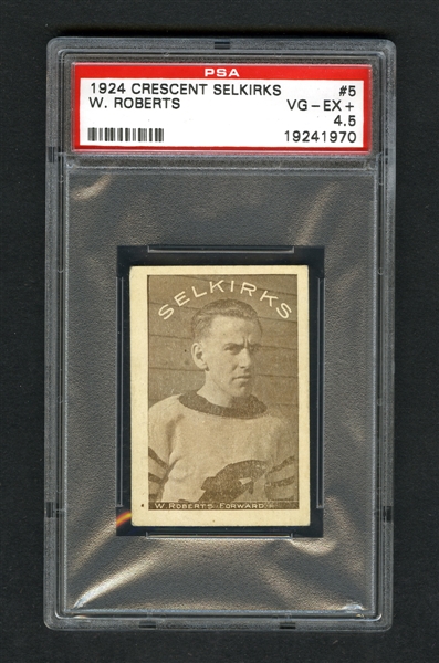 1924-25 Crescent Selkirks Hockey Card #5 W. Roberts - Graded PSA 4.5 