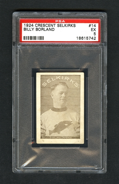 1924-25 Crescent Selkirks Hockey Card #14 Billy Borland - Graded PSA 5 - Highest Graded!