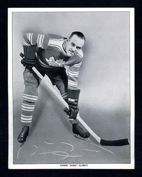 1933-34 World Wide Gum Ice Kings V357 HOFer Frank "King" Clancy Hockey Premium Photo
