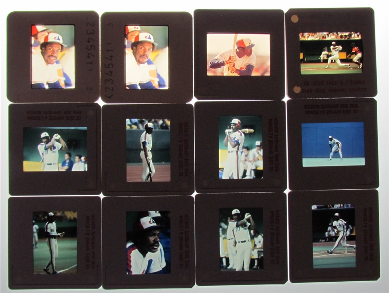 Dawson, Raines, Cromartie, Wallach and Other Montreal Expos Stars 1970s/80s 35mm Photo Slide Collection of 206 from Renowned Sports Photographer Denis Brodeur