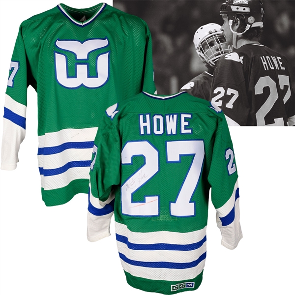 Marty Howes 1984-85 Hartford Whalers Signed Game-Worn Jersey - Photo-Matched!