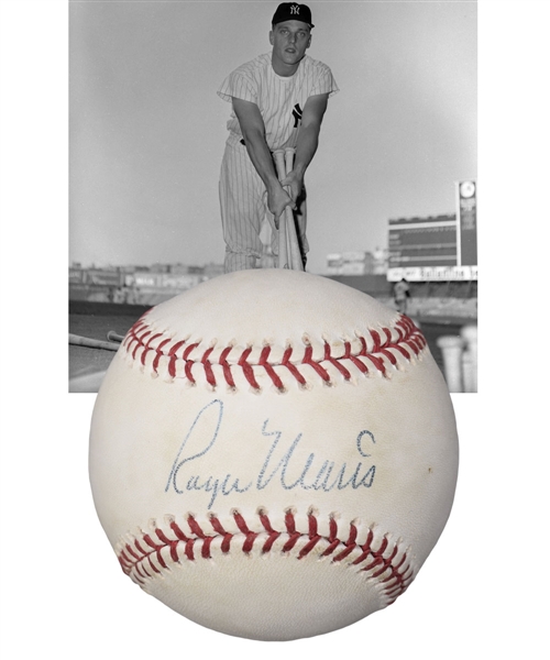 Roger Maris Single-Signed Official American League Lee MacPhail Baseball with JSA LOA