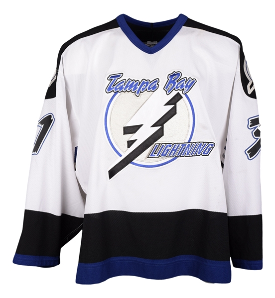 Wade Flahertys 2000-01 Tampa Bay Lightning Game-Worn Jersey