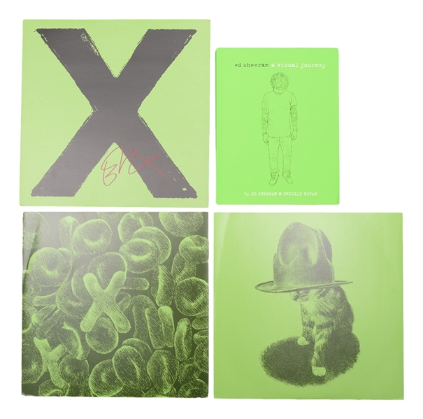 Ed Sheeran Signed "X" LP Album Cover and "A Visual Journey" Book - JSA Certified