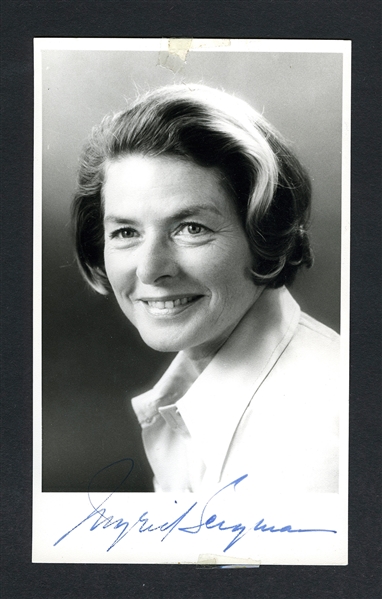 Actress Ingrid Bergman Signed Photo with JSA LOA