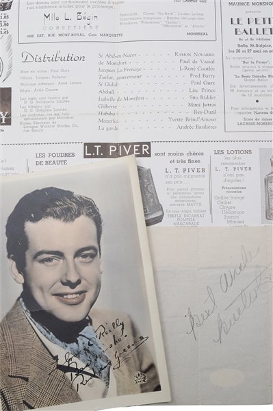 Richard Greene (Robin Hood), Buster Crabbe (Tarzan / Flash Gordon) and Ramon Novarro (Ben Hur) Signatures - All JSA Certified