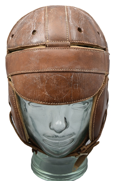 Vintage Circa Late-1920s Goldsmith Adult Size Dog Ear Leather Football Helmet