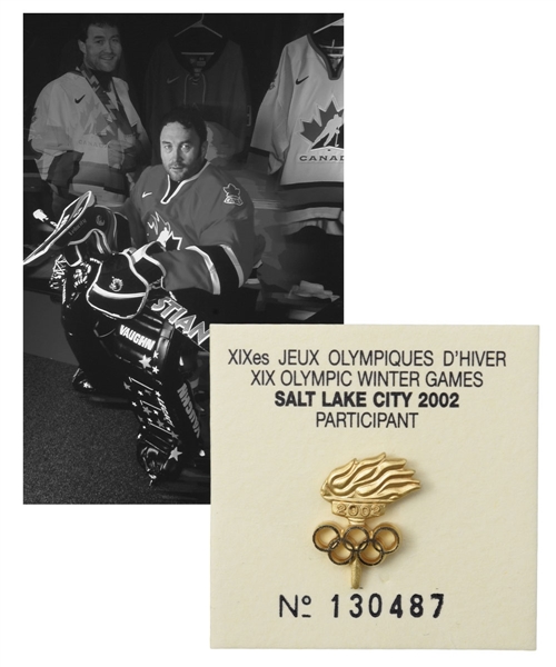 Ed Belfours 2002 Salt Lake City Winter Olympics Participant Pin