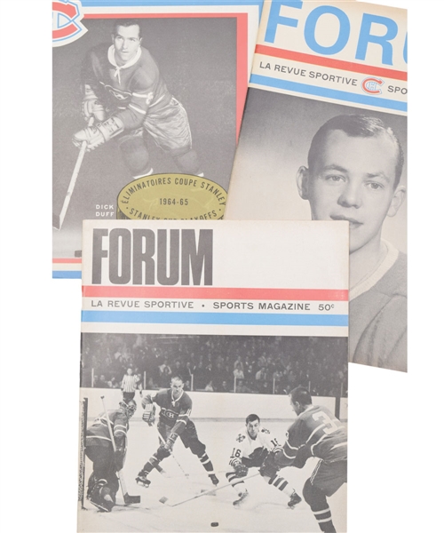 Montreal Forum Montreal Canadiens 1964-65 and 1965-66 Stanley Cup Finals Programs Plus 1965-66 NHL All-Star Game Program