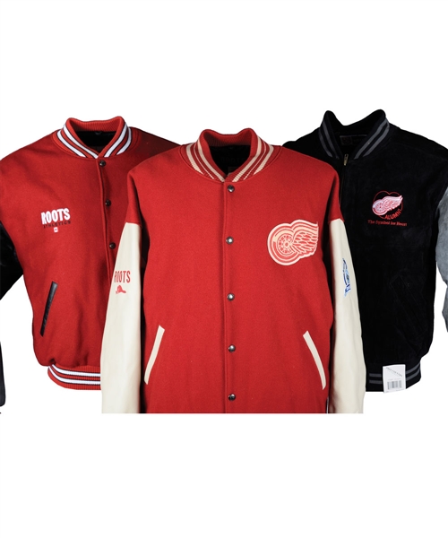 Ted Lindsays Detroit Red Wings and Team Canada Jacket Collection of 3