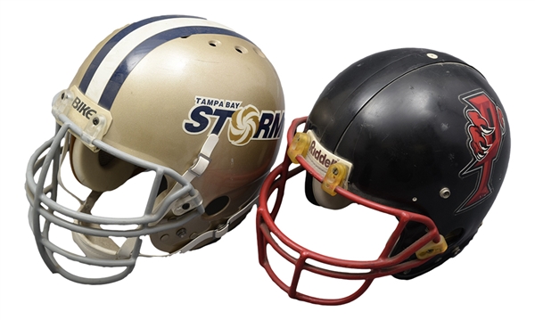 Arena Football League (AFL) Tampa Bay Storm and Orlando Predators Game-Worn Helmets