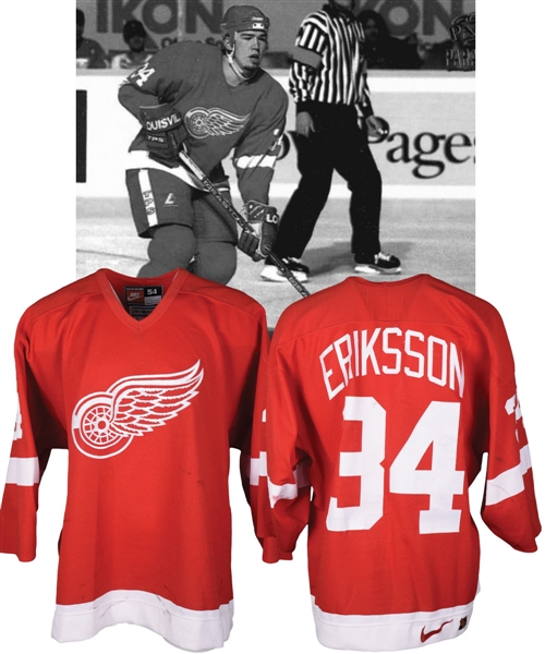 Anders Erikssons 1996-97 Detroit Red Wings Game-Worn Jersey