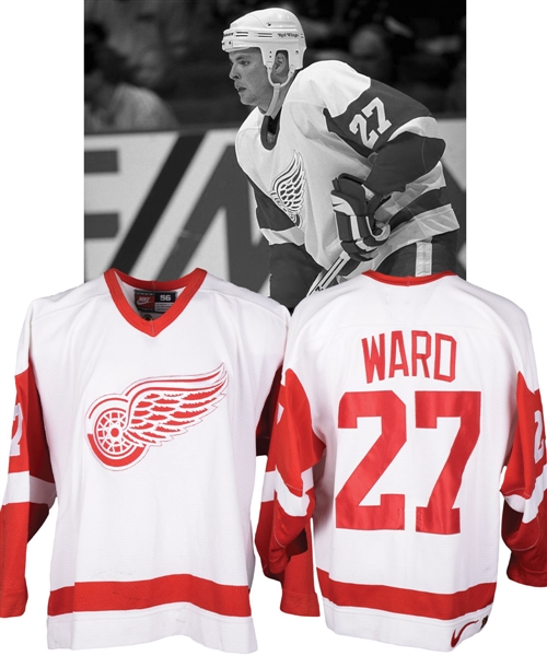 Aaron Wards 1998-99 Detroit Red Wings Game-Worn Jersey