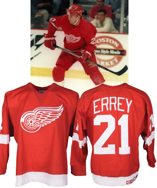 Bob Erreys 1994-95 Detroit Red Wings Game-Worn Jersey